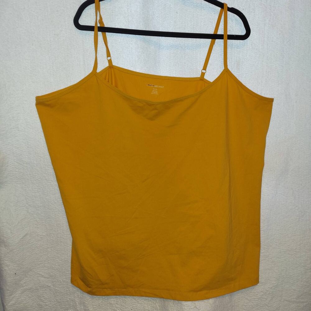 LANE BRYANT  Tank Top Womens 26/28 Orange Basic Casual Straps Under Tee 1300